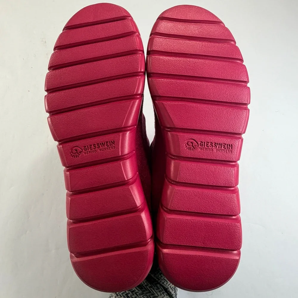 NEW Giesswein Merino Runner Sneakers Womens 42 Pink Wool Lightweight Minimalist